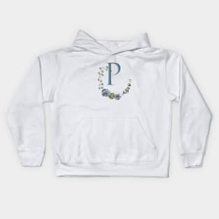 Monogram Botanical Flower P Kids Hoodie